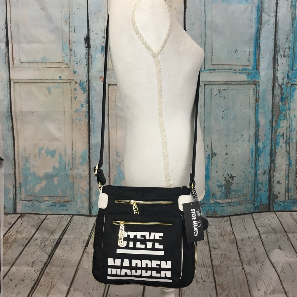 STEVE MADDEN Black/White BCarla Crossbody
